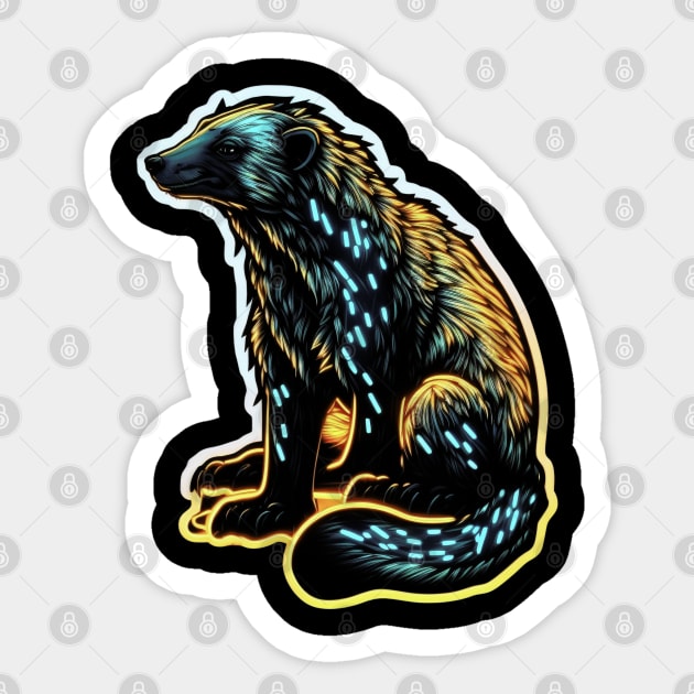 Honey Badger Sticker by Wearable Works of Art